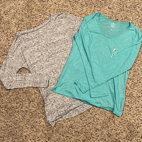 SO Tops - 2 long sleeve tops blue is XL and grey is M NWT
